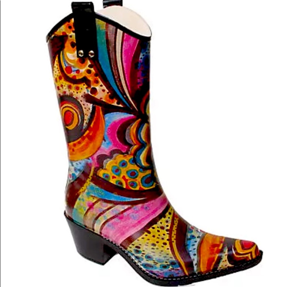 Nomad Yippy Rubber Rain Boots sz 8 (EUC!)